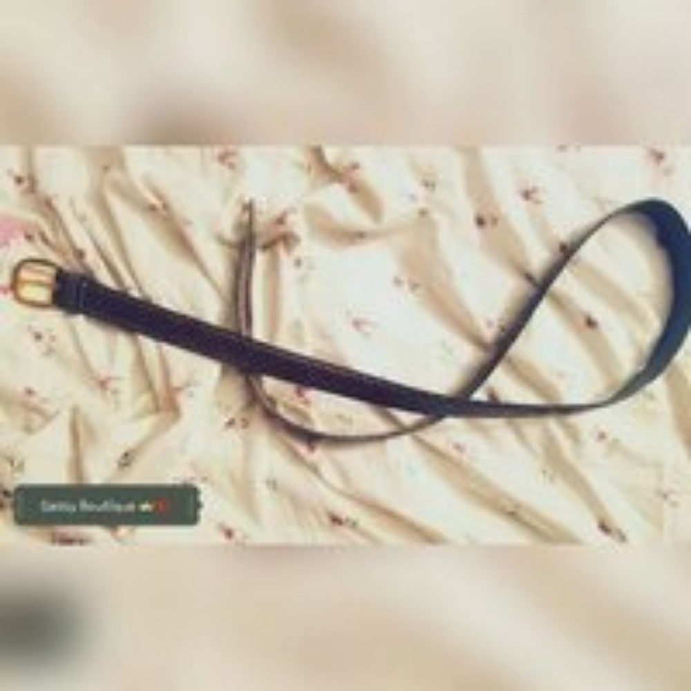 Snakeskin on Leather Belt